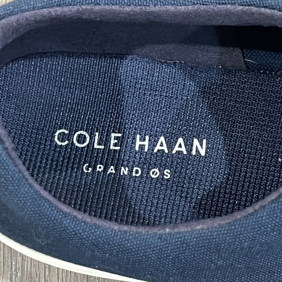 Cole Haan Size 9.5 GRAND OS Casual Cotton Navy Sneaker Shoe - Picture 7 of 9